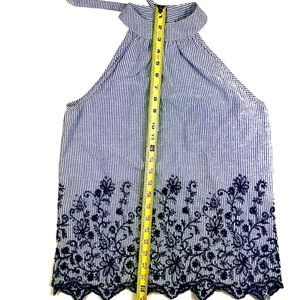 EST. 1946 Striped, Floral Halter Top, Size S